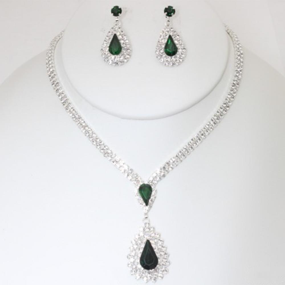 TEARDROP RHINESTONE NECKLACE