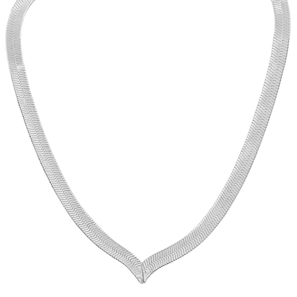 10MM WIDTH V SHAPE SNAKE CHAIN NECKLACE