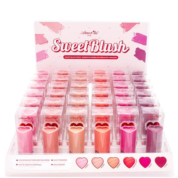 ARMORUS USA SWEET BLUSH HEART STICK (36 UNITS)