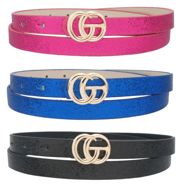 FOIL MIX GO BUCKLE TRIO BELT