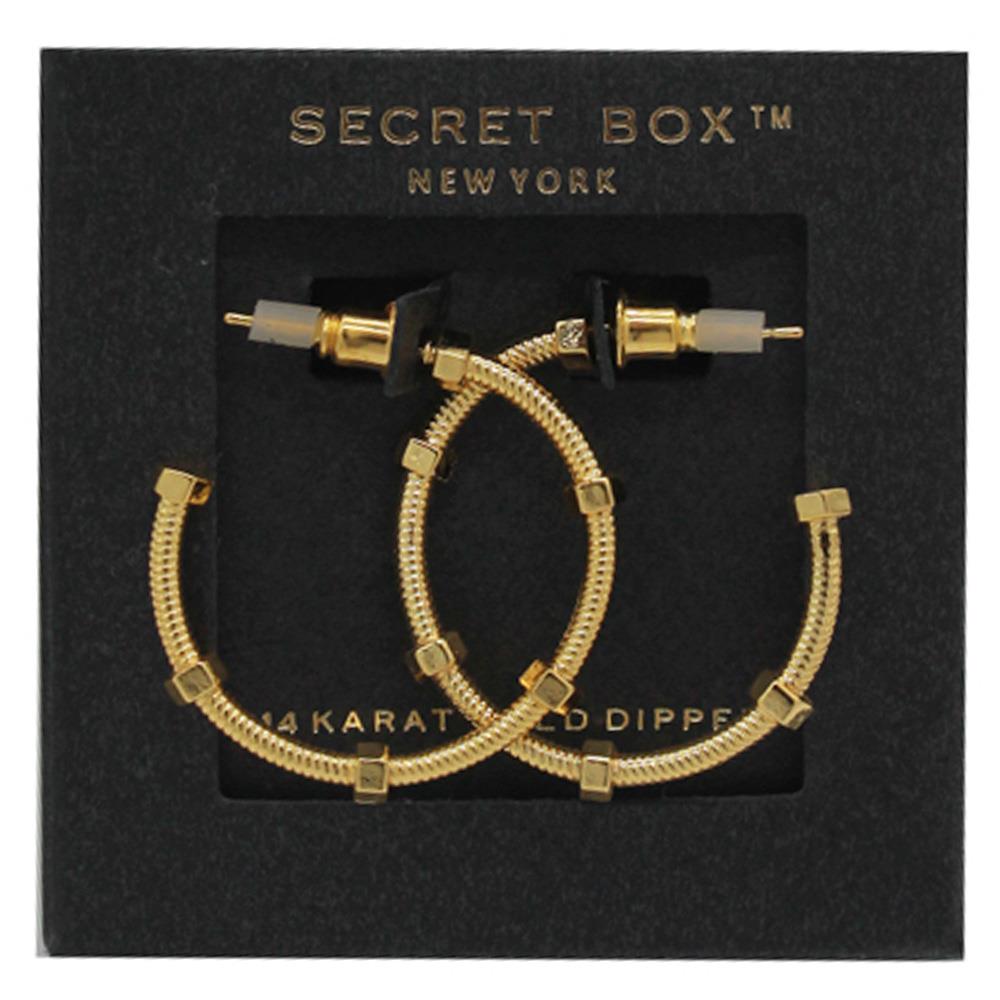 14K GOLD DIPPED HOOP EARRING