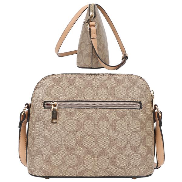 2IN1 OVAL PRINT CROSSBODY BAG WITH WALLET SET