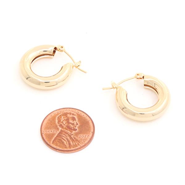 14K GOLD DIPPED HOOP EARRING