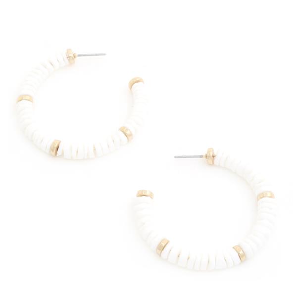 BEADED OPEN CIRCLE EARRING