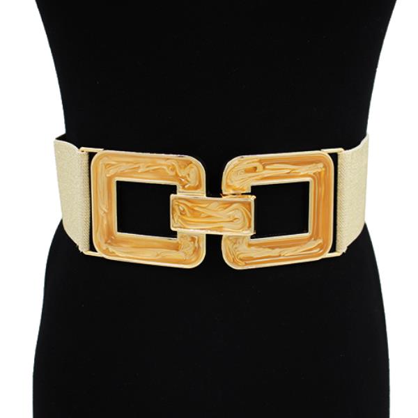 FASHION SQUARE BUCKLE ELASTIC BELT