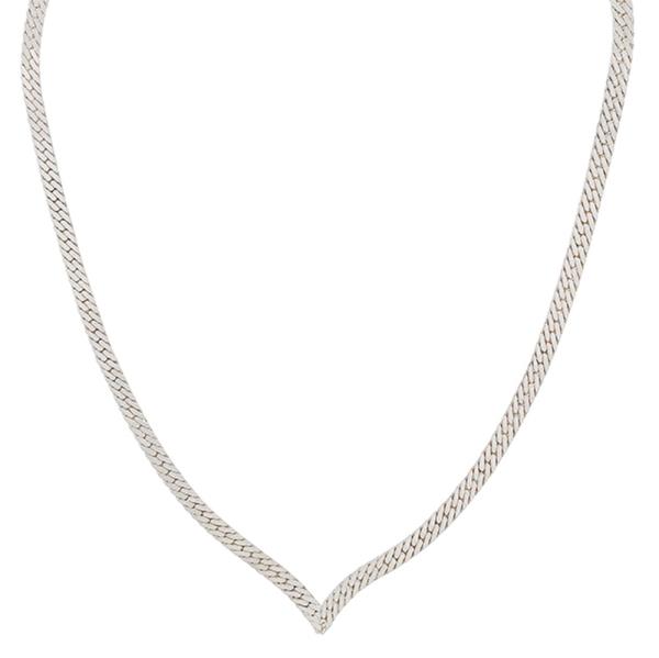 WIDTH SNAKE CHAIN V SHAPE NECKLACE
