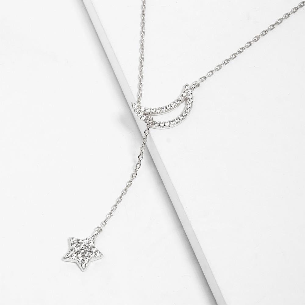 MOON STAR CHARM NECKLACE