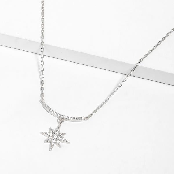 STAR RHINESTONE CHARM NECKLACE