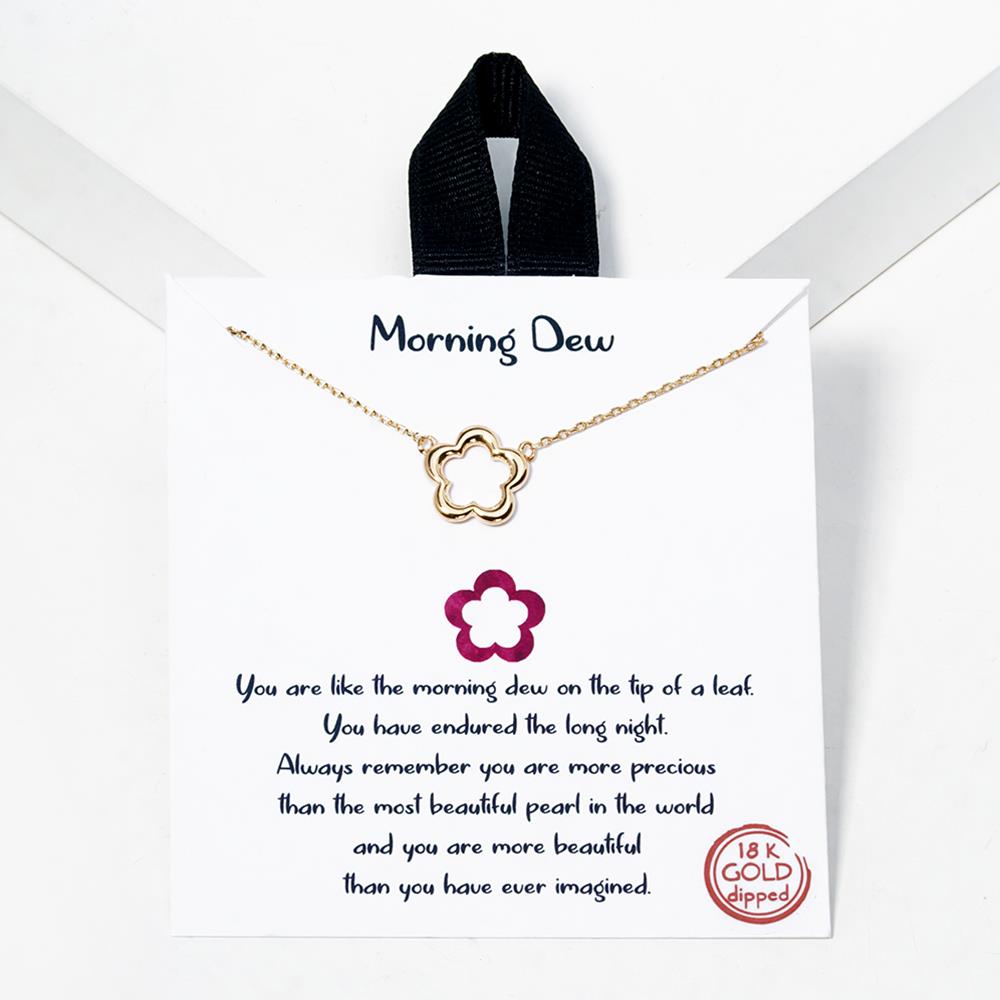 18K GOLD RHODIUM DIPPED MORNING DEW NECKLACE