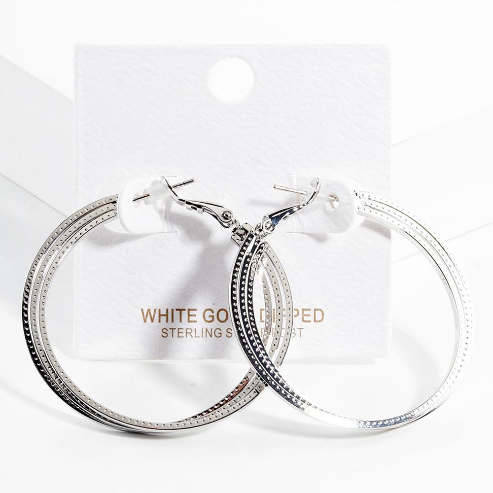 GOLD DIPPED TRIPLE HOOP EARRING