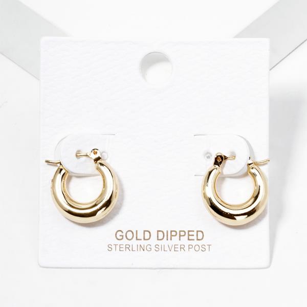 GOLD DIPPED METAL HUGGIE EARRING