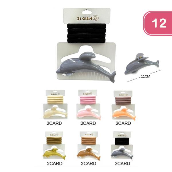 DOLPHIN JAW HAIR CLIP (12 UNITS)