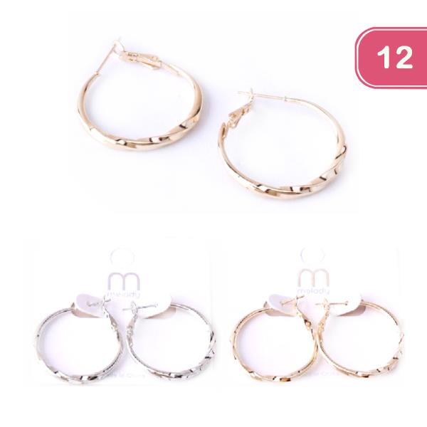 SMALL TWIST HOOP EARRING (12UNITS)