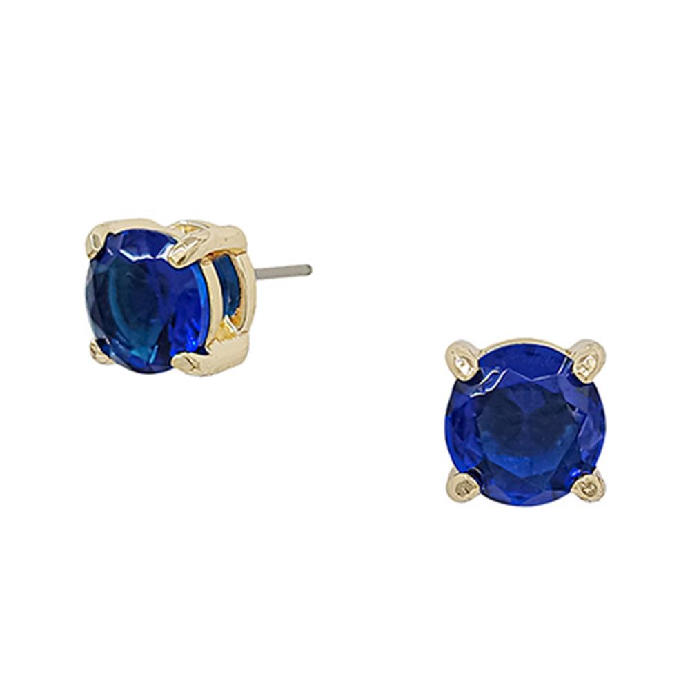 ROUND CRYSTAL POST EARRING