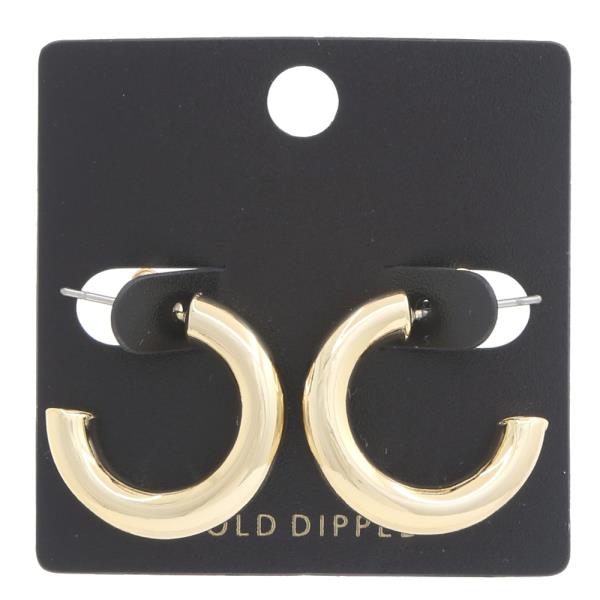 PIPE GOLD DIPPED OPEN HOOP EARRING