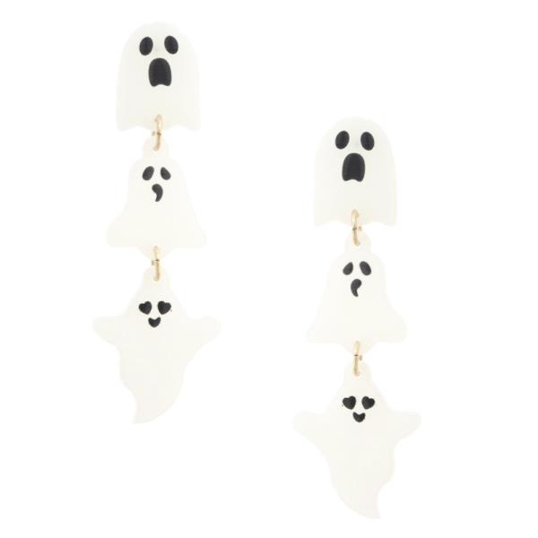 GLOW IN THE DARK GHOST DANGLE EARRING
