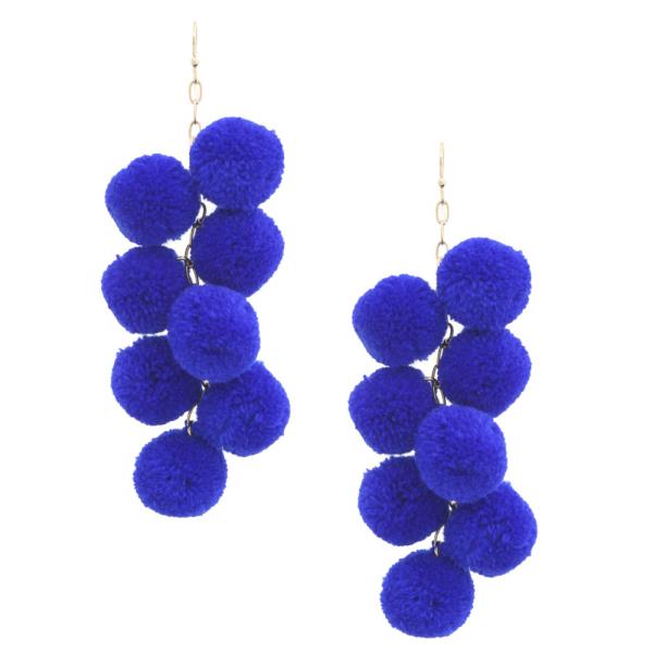 MULTI POM POM EARRING