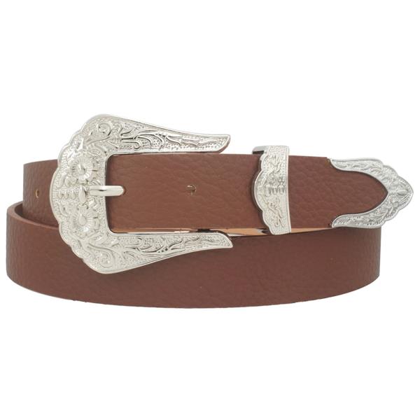 SCALLOPED FLORA WESTERN BUCKLE BELT