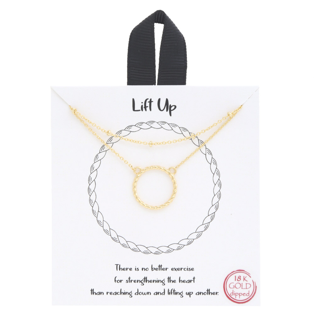 18K GOLD RHODIUM DIPPED LIFT UP NECKLACE