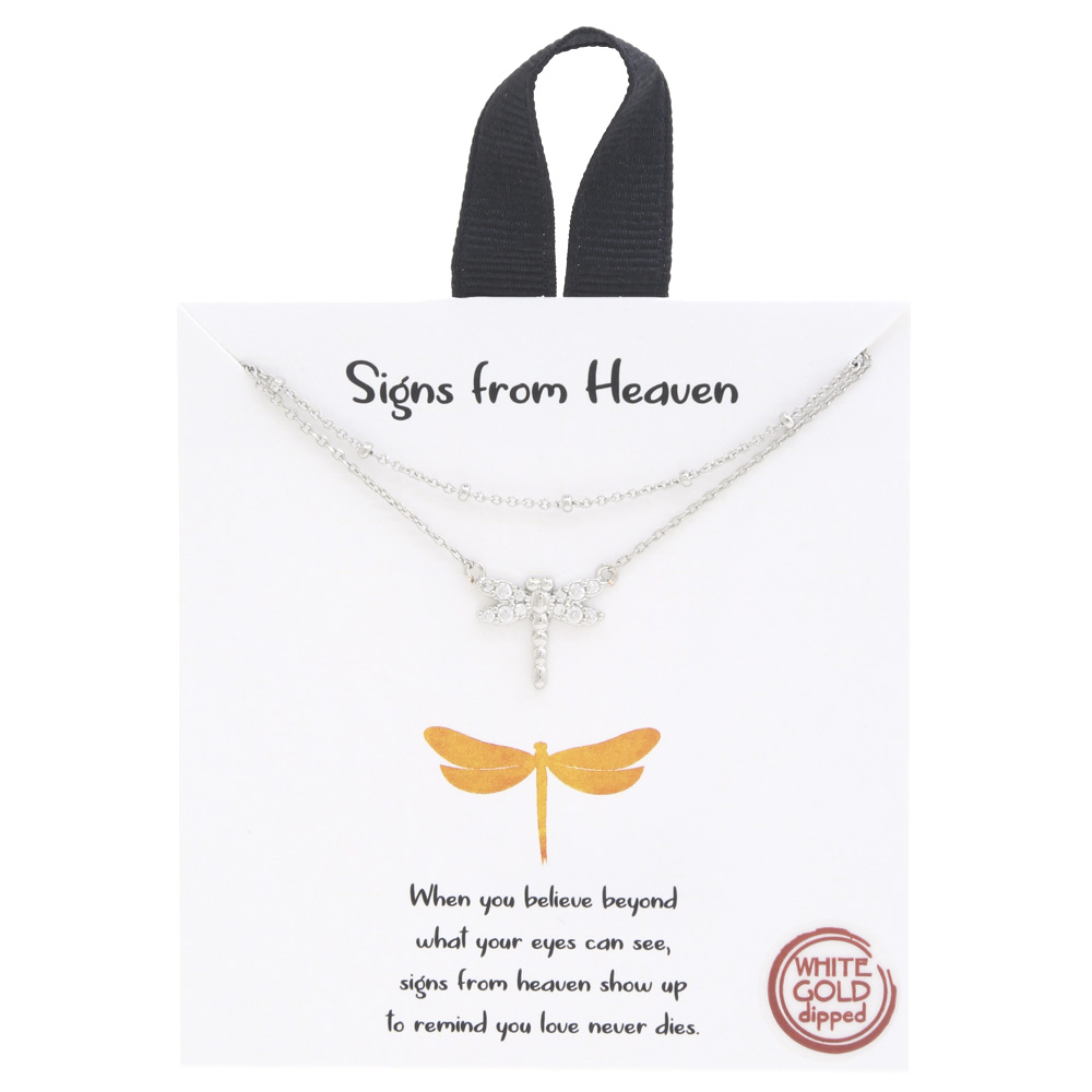 18K GOLD RHODIUM DIPPED SIGN FROM HEAVEN NECKLACE