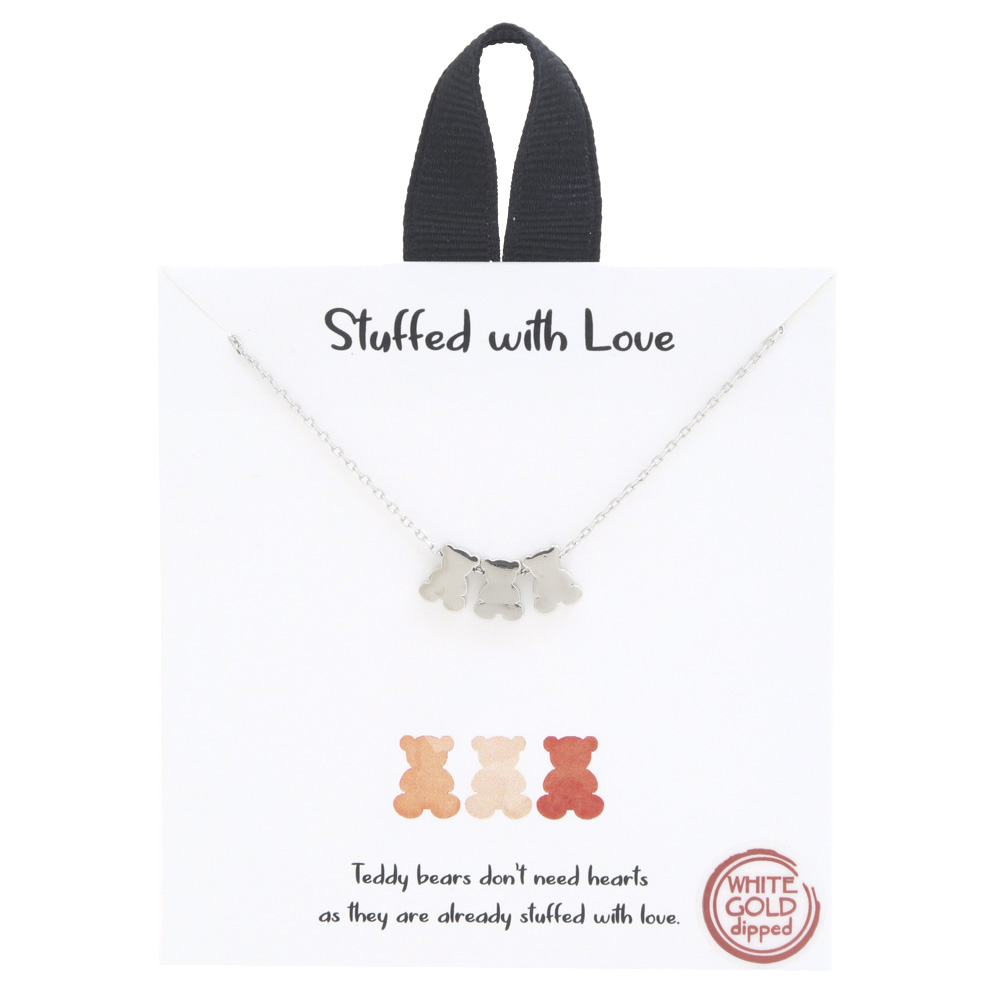 18K GOLD RHODIUM STUFFED WITH LOVE BEST NECKLACE