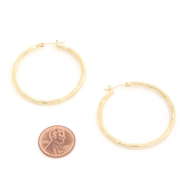 14K GOLD DIPPED HYPOALLERGENIC HOOP EARRING