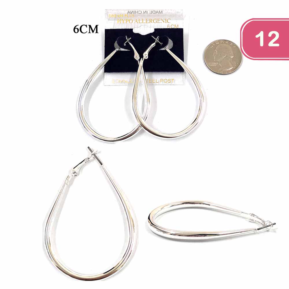 FASHION STAINLESS STEEL POST EARRING (12UNITS)