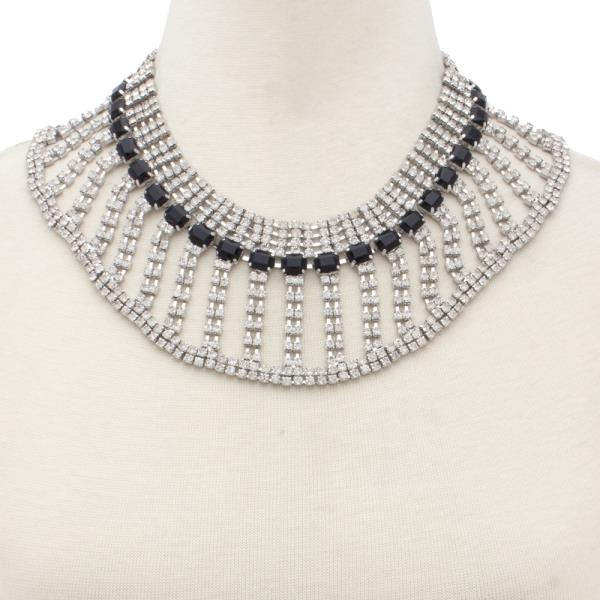 RHINESTONE BIB NECKLACE