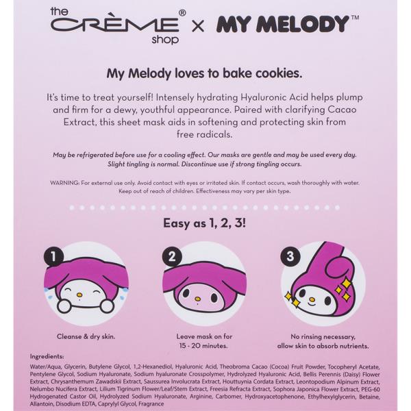 THE CREME SHOP X MY MELODY SOFTER THAN COOKIES SHEET MASK SET OF 3