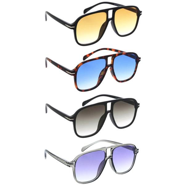 FASHION LARGE AVIATOR FRAME SUNGLASSES 1DZ