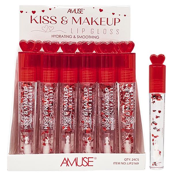 AMUSE COSMETICS KISS AND MAKEUP LIPGLOSS (24 UNITS)