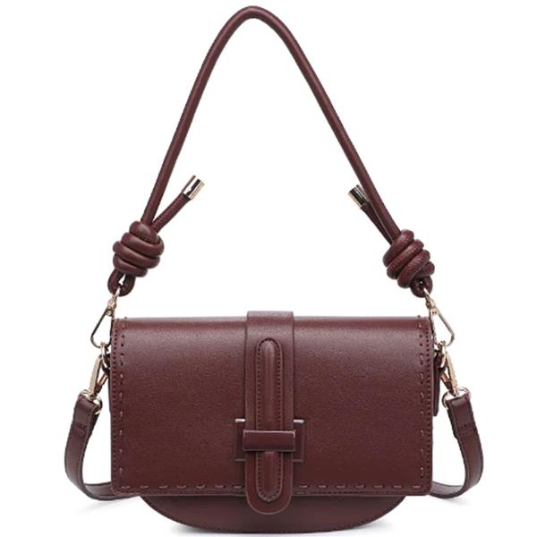 SMOOTH WHIPSTITCH KNOTTED NORAH CROSSBODY BAG