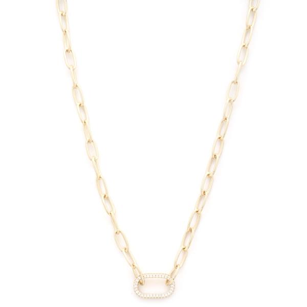 OVAL LINK METAL NECKLACE