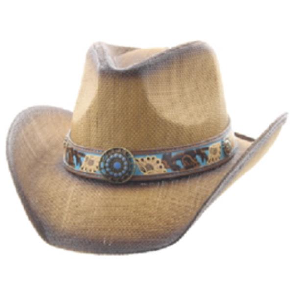 WESTERN PATTERN DESIGN STRAW HAT