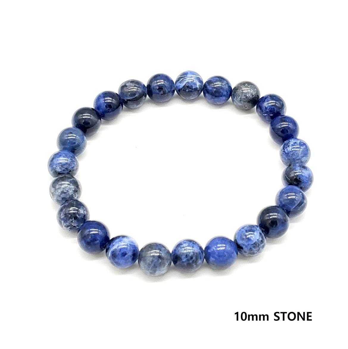 NATURAL STONE BEAD STRETCH BRACELET(10)