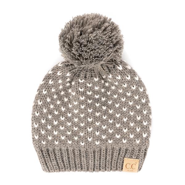 CC KIDS HEART BEANIE WITH KNIT POM