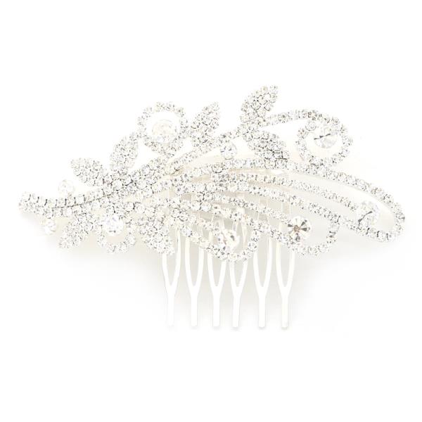 SWIRL RHINESTONE HAIR COMB