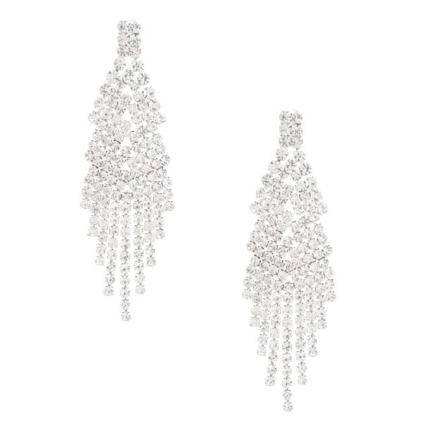 RHINESTONE DANGLE EARRING