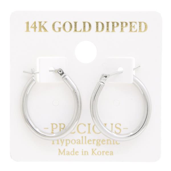 14K GOLD DIPPED WIDE TEARDROP HYPOALLERGENIC EARRING