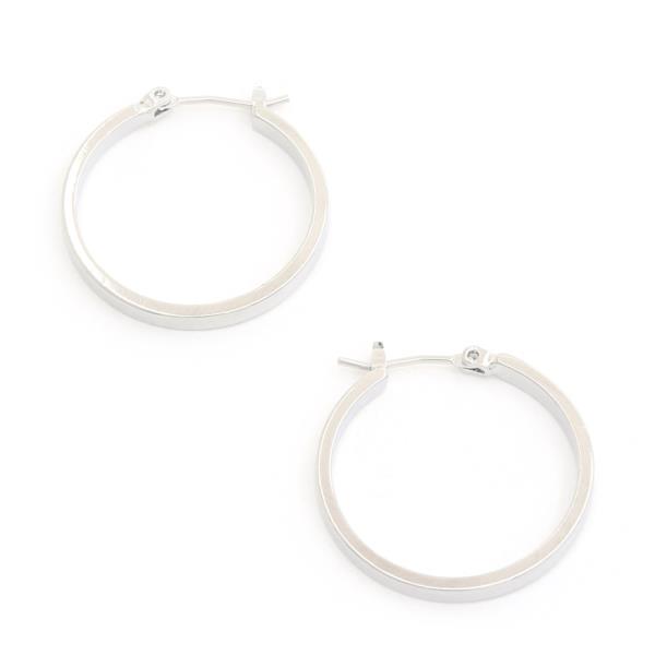 14K GOLD DIPPED SQUARE EDGE HYPOALLERGENIC HOOP EARRING