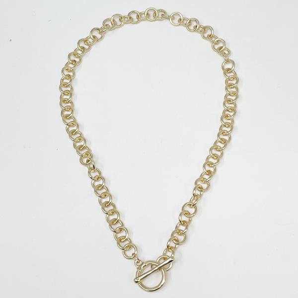 CIRCLE LINK METAL NECKLACE