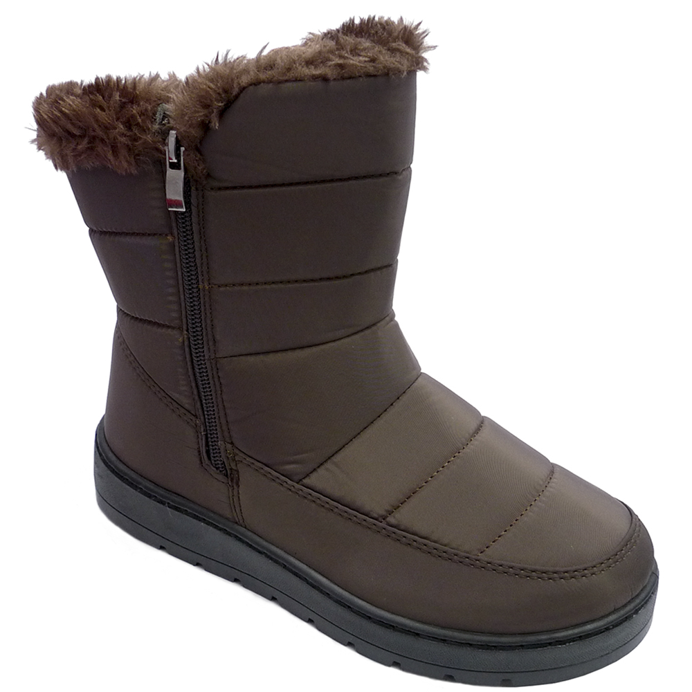SIDE ZIP WINTER FURRY BOOTS 18 PAIRS