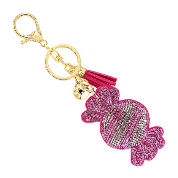 CHRISTMAS RHINESTONE CANDY KEY CHAIN