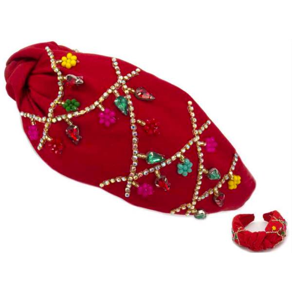 SEED BEAD XMAS ORNAMENTS HEADBAND
