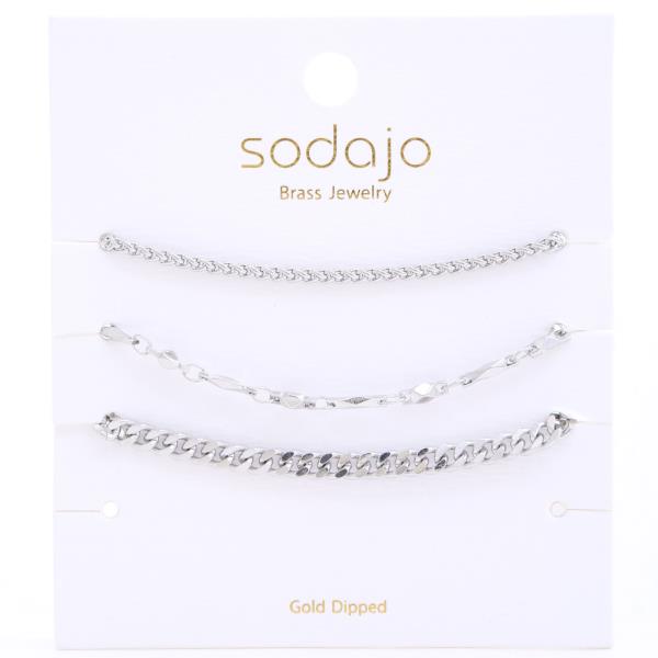 SODAJO GOLD DIPPED BRASS METAL CHAIN BRACELET