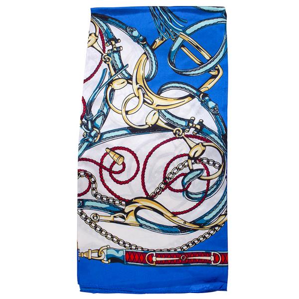MULTI DESIGN PRINT COLOR SILK SQUARE SCARF