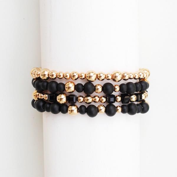 CUBE BEADED BRACELET SET