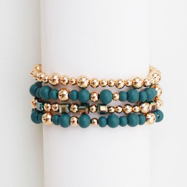 CUBE BEADED BRACELET SET