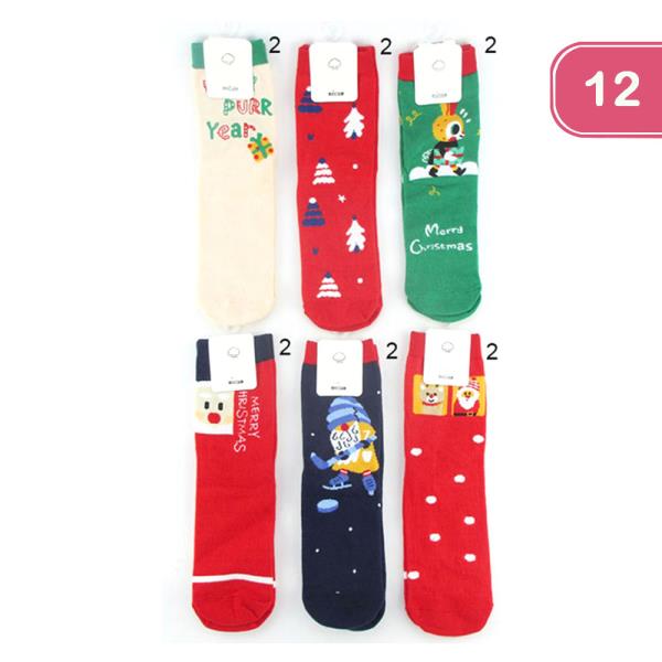 CHRISTMAS SOCKS (12 UNITS)