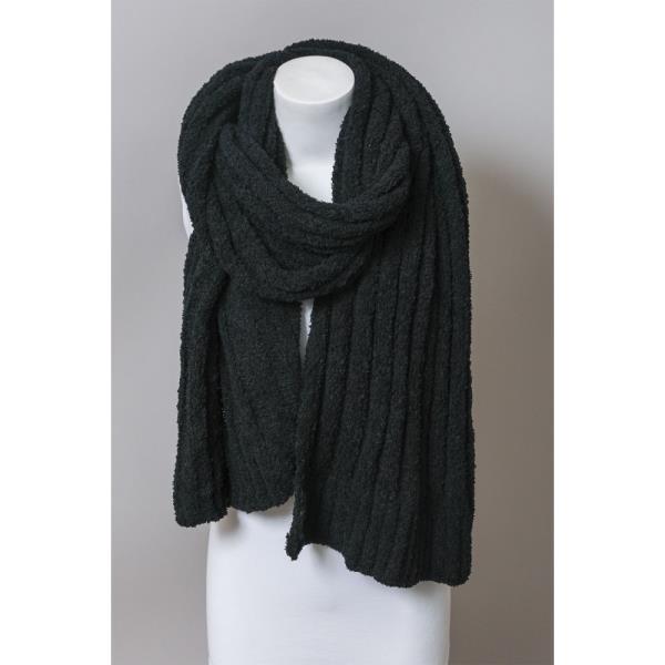 ULTRA SOFT BOUCLE VERTICAL KNIT SCARF